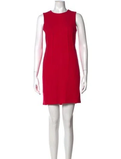 Pre-owned Akris Wool Mini Dress In Red