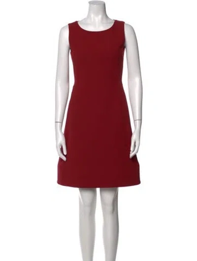 Pre-owned Akris Wool Mini Dress W/ Tags In Red