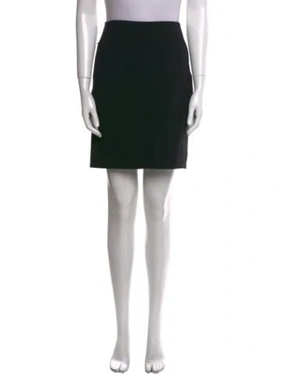 Pre-owned Akris Wool Mini Skirt In Black