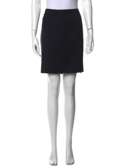 Pre-owned Akris Wool Mini Skirt In Black