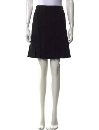 Pre-owned Akris Wool Mini Skirt In Black