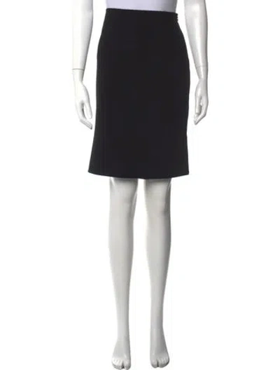 Pre-owned Akris Wool Mini Skirt In Black