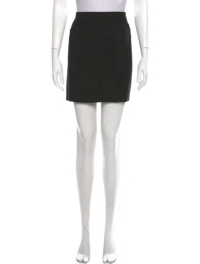 Pre-owned Akris Wool Mini Skirt In Black