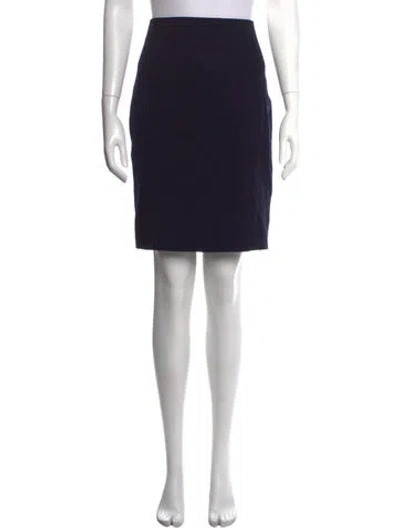 Pre-owned Akris Wool Mini Skirt In Black