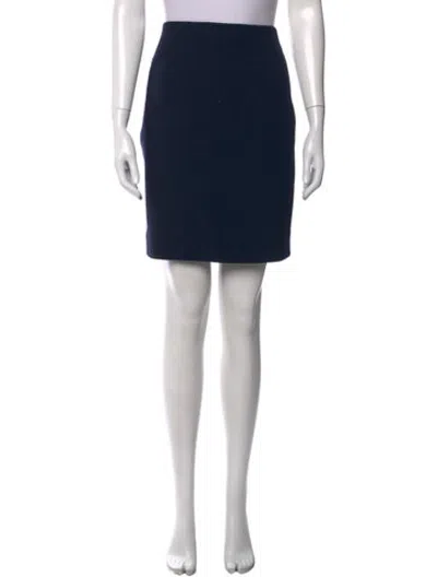 Pre-owned Akris Wool Mini Skirt In Black