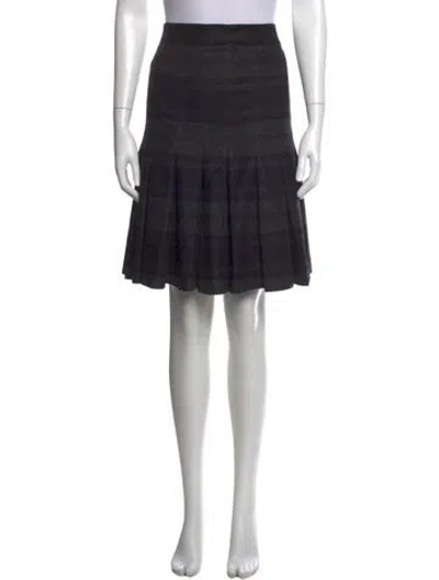 Pre-owned Akris Wool Mini Skirt In Grey