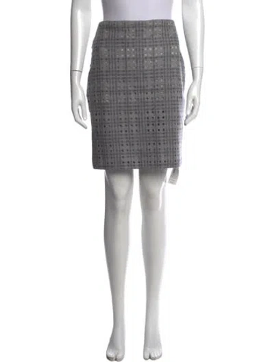 Pre-owned Akris Wool Mini Skirt In Grey