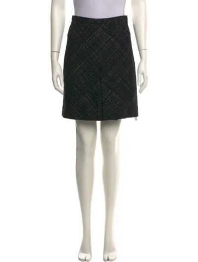 Pre-owned Akris Wool Mini Skirt In Multi