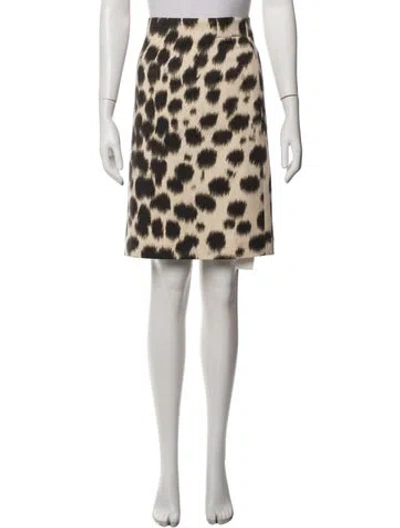 Pre-owned Akris Wool Mini Skirt In Neutrals