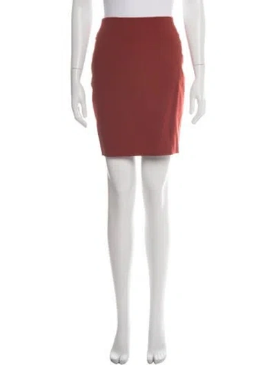Pre-owned Akris Wool Mini Skirt In Red