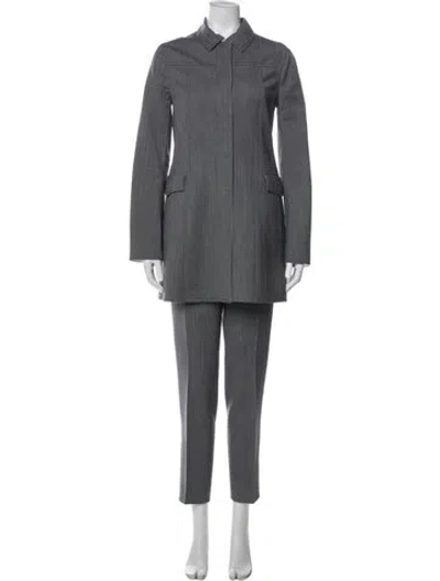 Pre-owned Akris Wool Pant Set W/ Tags In Grey