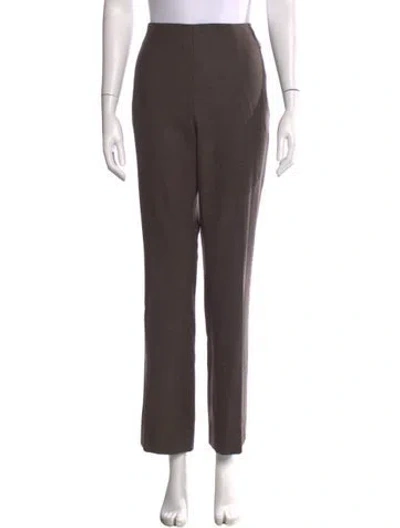 Pre-owned Akris Wool Pants In Brown