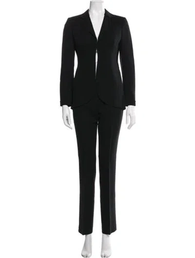 Pre-owned Akris Wool Pantsuit In Black