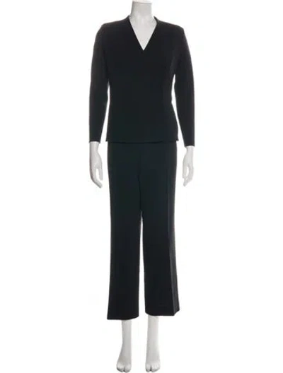 Pre-owned Akris Wool Pantsuit In Black