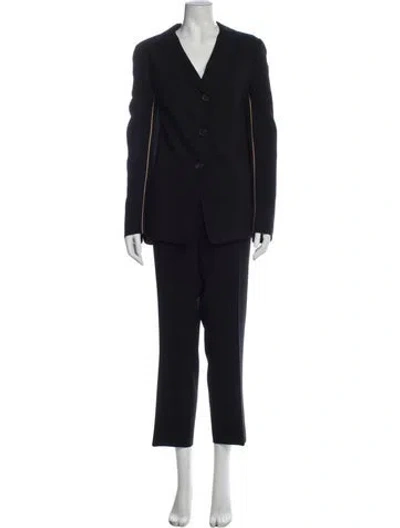 Pre-owned Akris Wool Pantsuit In Blue