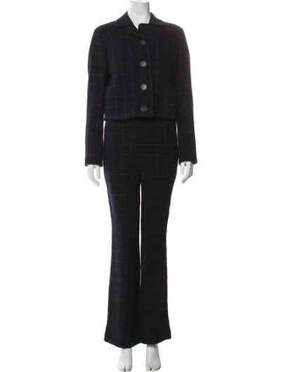 Pre-owned Akris Wool Pantsuit In Blue