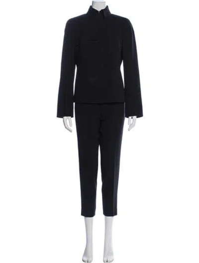 Pre-owned Akris Wool Pantsuit In Blue