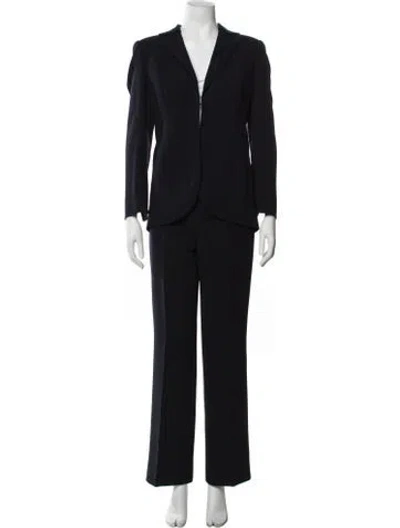 Pre-owned Akris Wool Pantsuit In Blue
