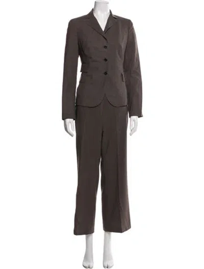 Pre-owned Akris Wool Pantsuit In Gray