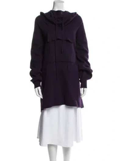 Pre-owned Akris Wool Parka In Purple