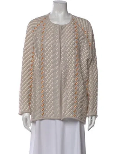 Pre-owned Akris Wool Patterned Sweater In Gray