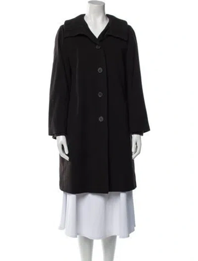 Pre-owned Akris Wool Peacoat In Black