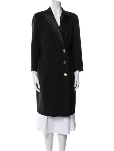 Pre-owned Akris Wool Peacoat In Black
