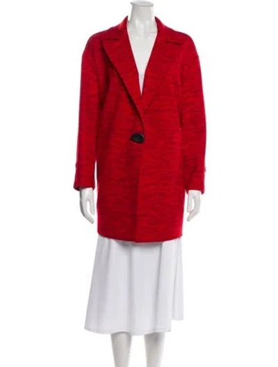 Pre-owned Akris Wool Peacoat In Orange