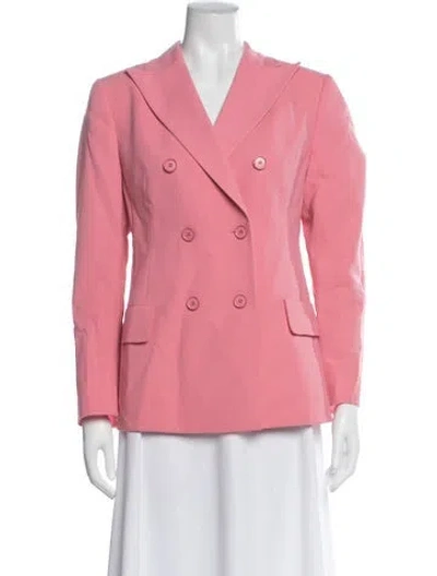 Pre-owned Akris Wool Pleated Accents Set In Pink