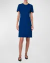 AKRIS WOOL PRINCESS SEAM SHEATH DRESS