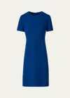 Akris Wool Princess Seam Sheath Dress In Ink