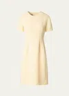 Akris Wool Princess Seam Sheath Dress In Light Yellow