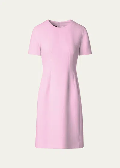 Akris Wool Princess Seam Sheath Dress In Pink