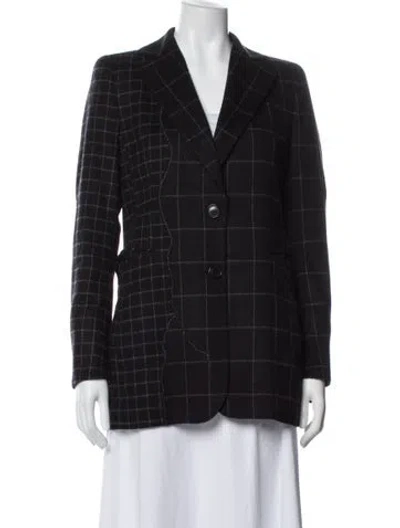 Pre-owned Akris Wool Printed In Black
