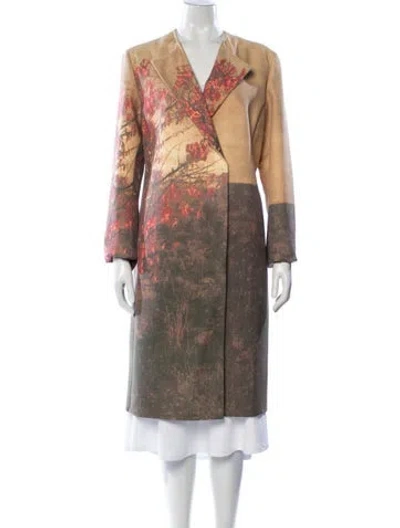 Pre-owned Akris Wool Printed Jacket In Neutrals