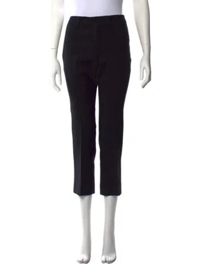 Pre-owned Akris Wool Skinny Leg Pants In Black