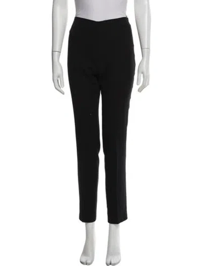 Pre-owned Akris Wool Skinny Leg Pants In Black