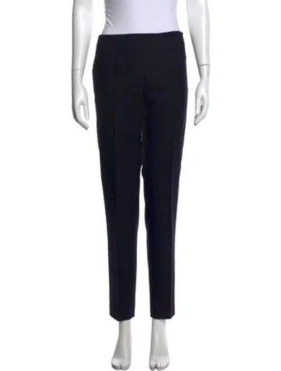 Pre-owned Akris Wool Skinny Leg Pants In Black
