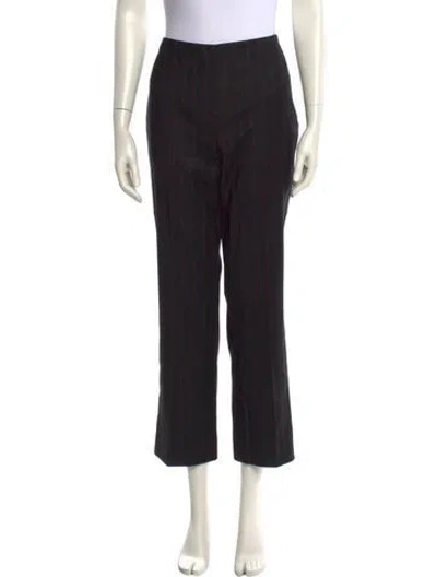 Pre-owned Akris Wool Skinny Leg Pants In Black