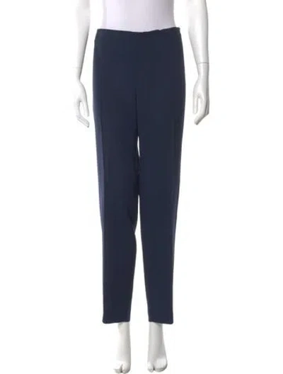 Pre-owned Akris Wool Skinny Leg Pants In Blue