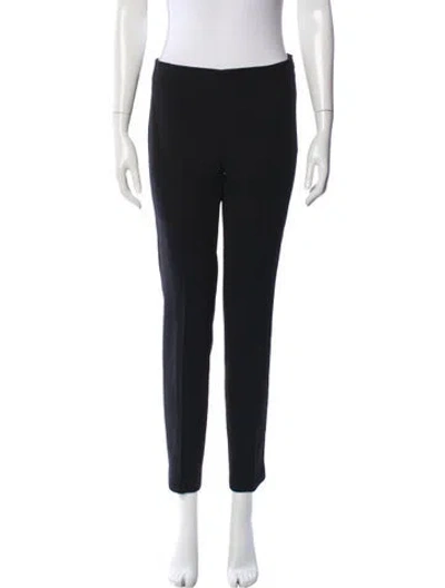 Pre-owned Akris Wool Skinny Leg Pants In Blue