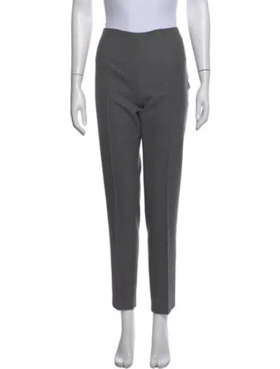 Pre-owned Akris Wool Skinny Leg Pants In Gray