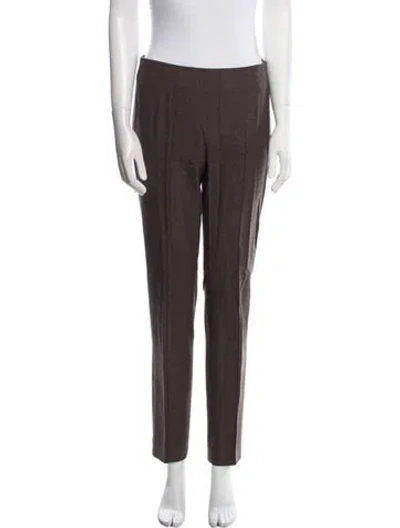 Pre-owned Akris Wool Skinny Leg Pants In Neutral