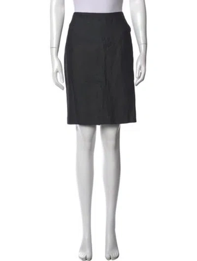 Pre-owned Akris Wool Skirt In Gray
