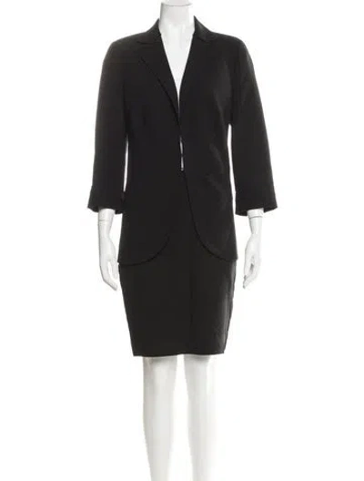 Pre-owned Akris Wool Skirt Set In Black