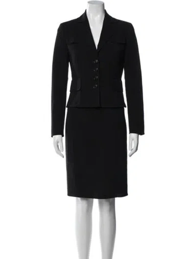 Pre-owned Akris Wool Skirt Set In Blue