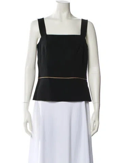 Pre-owned Akris Wool Square Neckline Top In Blue