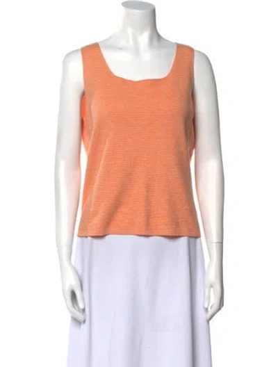 Pre-owned Akris Wool Square Neckline Top In Orange