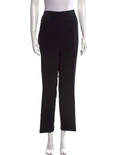 Pre-owned Akris Wool Straight Leg Pants In Black