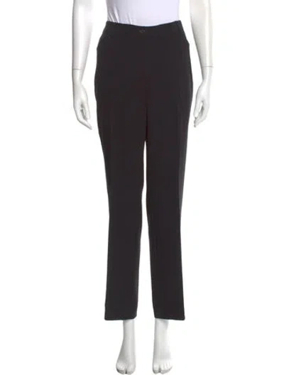 Pre-owned Akris Wool Straight Leg Pants In Black